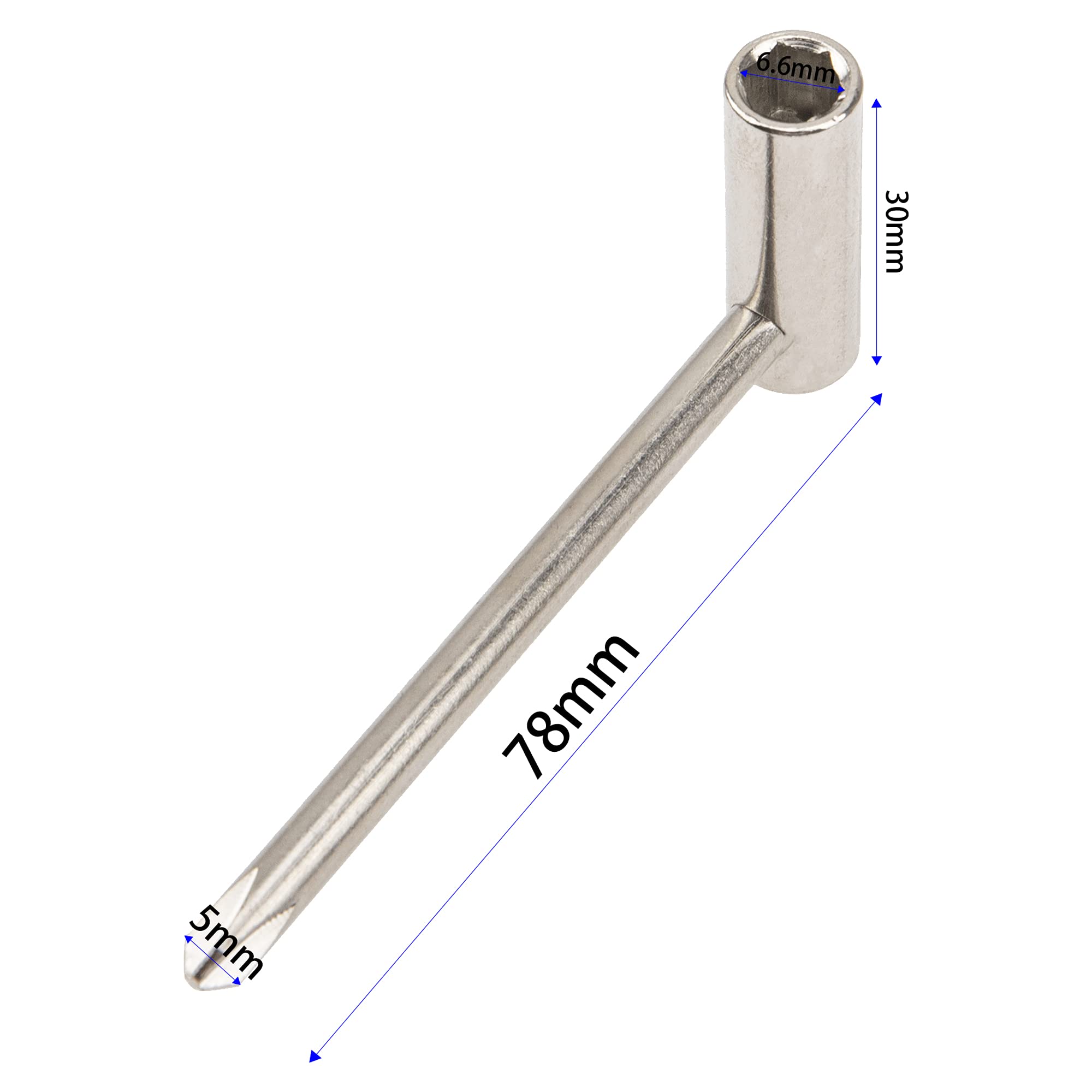 2Pcs Yootones Truss Rod Wrench with Cross Screwdriver Compatible with Taylor Guitar Accessory (Silver)